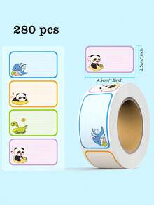 280 buah Stiker Perekat Nama Kartun, Stiker Label Warna-warni PVC untuk Kembali ke Sekolah Siswa, Stiker Persegi Perekat Tulisan Tangan, Hari Pertama Sekolah - MultiWarna - View 11