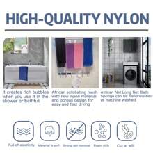 1/3/5pcs Exfoliating African Net Bath Sponge Bath Towel Nylon Bath Towel Bath Towel For Daily Skin Smoothing And Scrubbing
