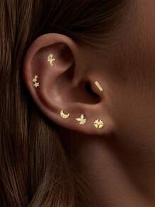 Single One Earrings 1 Pc Sterling Silver Earrings Jewelry Gift Women Silver Stud Earrings Screw Earrings Cartilage Earrings Ear Piercing Tassel Earrings Stud Earrings Screw Ball Thread Ear Bone Nail Cartilage Piercing Earrings Women Jewelry Gift