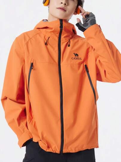 CAMEL CROWN Waterproof Hooded Windbreaker Lightweight Windproof Jacket Suitable For Outdoor Hiking Mountaineering Clothing