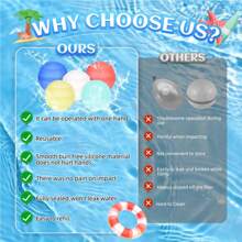 12/20pcs Reusable Water Balloons, Water For Swimming Pool, Beach, Outdoor Summer Set, Magnetic Water Balloons For Outdoor Activities, Birthday Gift For Friends And Family, Outdoor Accessories, Beach Essentials, Pool Float