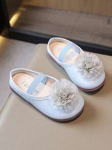 Sandalias de verano para niñas bebés, nuevo estilo 2025, zapatos de princesa con gran flor para un pie para niñas pequeñas, estilosos y frescos chanclas