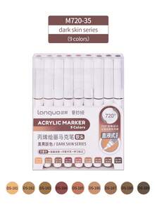 languo 9/96/126/196/240 Colors Acrylic Paint Markers, Multi-Color Options, Water-Based Acrylic Markers With Soft Brush Tips, Suitable For Fabric, Canvas, Rock, Glass, Wood, Paper, DIY Crafts, School & Art Supplies - Multicolor - View 28