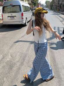 2025年夏季新款女童露背背心，U领无袖吊带背心百搭短款上衣 - 白色 - 查看 3