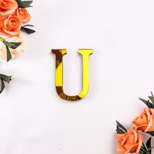 1 Piece 3D Acrylic Mirror Letter Art Wall Sticker - Light And Shadow Intertwined Space Aesthetic Symbol, Gold/Silver/Black/Rose Gold Oversized Letters Self-Adhesive Home Decorative Letter Logo Art Sticker, Artistic 3D Thickened Acrylic Mirror Letters Wall Sticker (3.93/5.9/7.87/11.81 Inches)