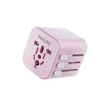 PHILIPS Convertor de priză SPB1013B/93 universal, compact și portabil, blocare fixă, design cu tensiune largă, potrivit pentru călătorii globale/călătorii de afaceri/studii în străinătate
