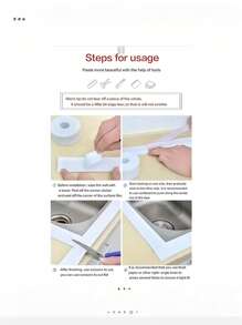 1Pc White PVC Self-Adhesive Waterproof Sealing Tape,For Bathrooms And Kitchens, Leak-Proof Wall Sticker,For Showers, Sinks And Countertops, Shower Sealant Tape,Ceramic Surface Protection With Easy Application Tape