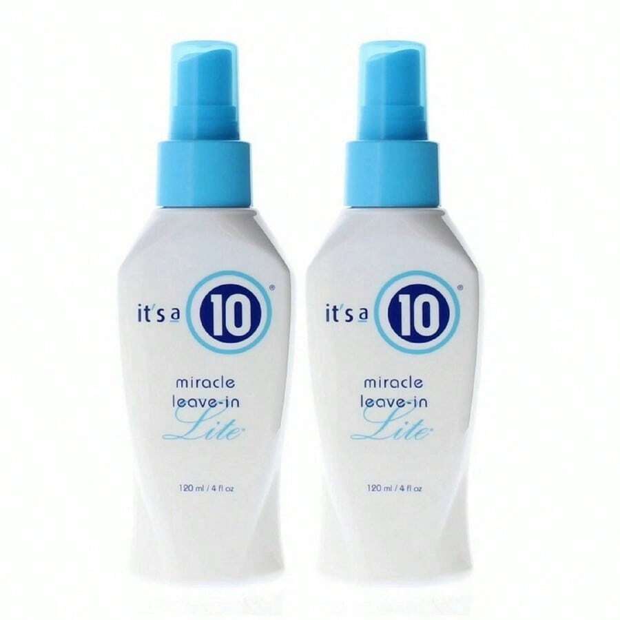 It's A 10 Miracle Leave-In Lite 4oz/120ml (2 Pack) Frizz-Reducing, And Volumizing, Ideal For All Hair Types Perfect For Everyday Wear, Travel, Trial Use, Gifting, Dates, Parties, Holidays, And Special Occasions - 無色 - 查看 1