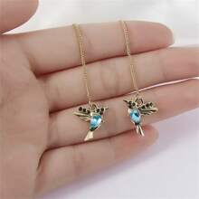 1 par de pendientes colgantes con diseño elegante de colibrí, incrustados con circonita cúbica brillante, un regalo delicado y encantador para mujeres