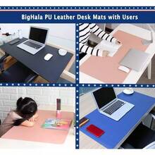Desk Mat PU Leather Blotter Pad For Desktop On Top Of Office Computer Laptop Writing Gaming Décor Accessories Table Topper Protector Under Keyboard Mousepad Pads Waterproof Brown Large XL 24 X 36 Inch Give Her A Gift - CocoaBrown - View 5
