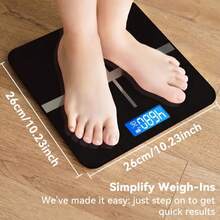High-Precision Weight Scale,Electronic Scale,Digital Bathroom Scale,Electronic Scale With LCD Display - Accurate Up To 396 Lbs/180kg, Tempered Glass,Temperature Display,Large Platform - Ideal For Bathroom,Home,Gym,Office Decor & Gifts,Elegant Design Scale - 粉色 - 查看 3