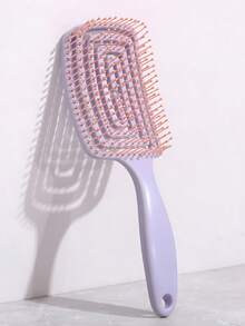 3支/2支/1支装 女孩蓬松按摩猪鬃大号弯头梳套装，镂空马卡龙色发梳，必备发梳，美发造型工具，护发产品及配件，适合美容旅行和美发沙龙使用，适用于头发护理和造型