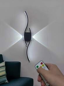 1 pieza Lámpara de pared minimalista y creativa para dormitorio, luz de lectura de mesilla, aplique de cuadrícula para sala de estar, lámpara lineal larga para pasillo, luz de techo para decoración de escalera