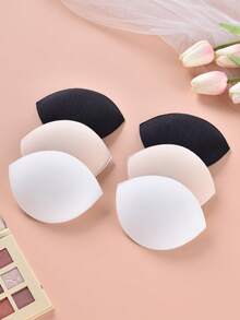 3 Pairs Extra Thick Breathable Sport Bra Pads, Bra Inserts Foam Cups Breast Pads For Underwire Bras