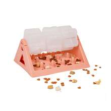 Dispensador de comida interactivo para gatos con pelota de premios - Amarillo y Verde, Comedero automático para estimulación mental y juego, Juguete fácil de limpiar para mascotas, Comedero lento para gatos y perros, Diseño lúdico, Funcionamiento sin electricidad