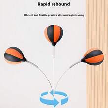 Bola de velocidade de soco com altura ajustável (1 unidade), inflável e independente, para treinamento de esquiva e reação em casa, alvo inflável com ventosa para treinamento de descompressão, alvo inflável com ventosa para melhorar a velocidade de reação e esquiva.