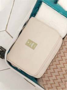 1pc Large Capacity Hanging Travel Toiletry Bag, Waterproof Makeup Organizer Bag, Portable Bathroom Cosmetic Storage Pouch, Suitable For Men, Women, Students, Travel, Shaving Sets, Waterproof Makeup Bag, Bathroom Shower & Grooming Kit, Beach Vacation, Holiday Beach, Bathroom Storage, Bedroom Storage, Father's Day Gift