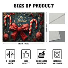 4/6 Stücke Weihnachtsbaum Tischsets, mit roten, weißen und karierten Mustern, robustes Material, geeignet für Küche, Esszimmer, Innen-/Außen Feiertagsdekoration, Thanksgiving und Weihnachten
