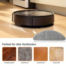 6 Packs Replacement Mop Pad Compatible With IRobot Combo I5+/ I5/ J5+/ J5 Robot Vacuum And Mop, Washable & Reusable Microfiber Cleaning Pads