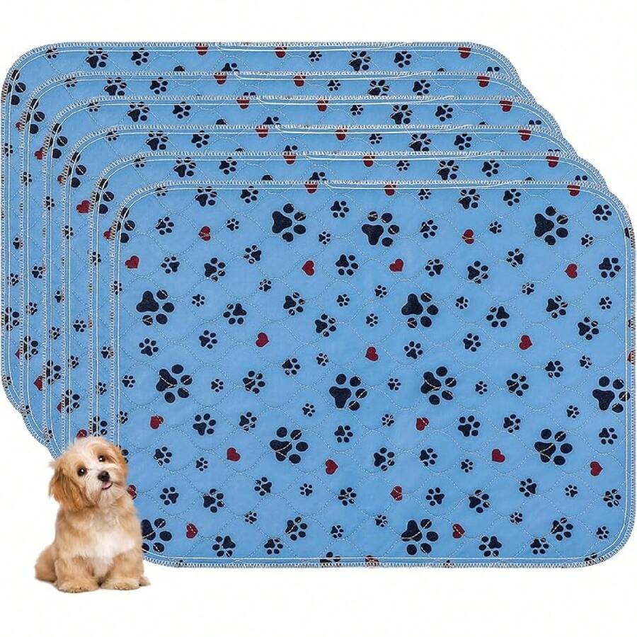 Pack Extra Large Super Absorbent Reusable Puppy Pads,Non-Slip Waterproof Dog Pee Pad,Pet Training Pads For Couch, Crate,Potty Training,Floor - 18X24 吋(6個裝) - 查看 1