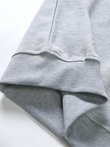 TENTH Series Angry Cartoon Print, 100% Polyester Fiber, Fun Men's And Women's Hoodies, Fashion College Hoodie Classic Round Neck, Casual Fashion Multifunctional Commuting Sports Soft Print Men's Multifunctional Long Sleeved Comfortable Hoodie - Light Grey - View 5