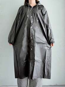 1 Stück Anti-Lecken Regenmantel Cape für Erwachsene unisex wiederverwendbarer Regenmantel Notfall-Regenmantel mit Kapuze und Kordelzug für Outdoor, Motorrad, Fahrrad, Wandern, Angeln und Bergsteigen