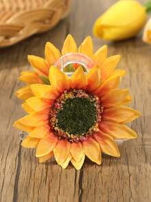 1 件向日葵装饰爪发夹，可爱自然风格发饰时尚发饰花爪夹波西米亚风发夹 - 彩色 - 查看 10