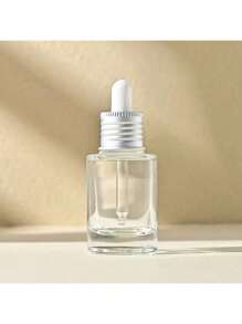 1pc 30ML Transparent Glass Dropper Refillable Essential Oil/Serum Bottle, Empty Cosmetics Bottle For DIY Samples Back To School