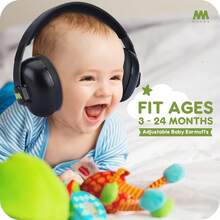 Auriculares canceladores de ruido Mumba para bebés y niños pequeños - Edades 3-24+ meses - Amarillo - Ver 9