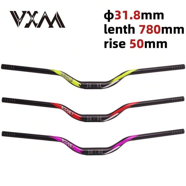 VXM Fahrrad Riser Lenker Ersatz, Aluminiumlegierung für Mountainbike & Rennrad, passend für 31,8 mm Lenker Durchmesser, 780 mm Breite, Schwarz, Upgrade Mountainbike Lenker