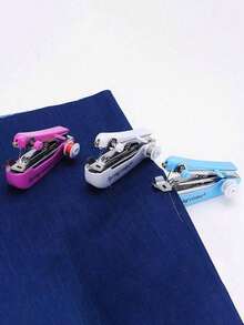 1 Stück Mini Handnähmaschine, Multifunktional Alles-in-Einem, Schnelles Nähen, Tragbare Nähmaschine, Metall Handnähmaschine, Vielseitige Haushalts-Nähmaschine