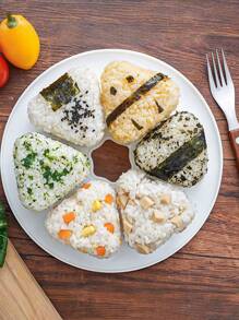 1 pieza Molde para sushi Onigiri Molde para bolas de arroz Molde de bolas de arroz triangulares Fabricante de bolas de arroz bentō Molde de sushi japonés 6 piezas Molde de sushi triangular Herramienta de procesamiento de alimentos lista para usar y fabricar manualmente para restaurante y niños