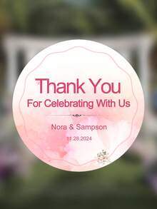 Personalized Thank You Stickers, Round Thank You Stickers Wedding Birthday Party Business Shower, Party Favor Labels, Candle Favor Stickers,A Sweet Thank You Stickers, Party Favor Tags, Wedding Gift Bag Back To School Gift. Wedding Favor Ideas, Bridal Shower Favors, Modern Minimalist Stickers - Multicolor - View 15