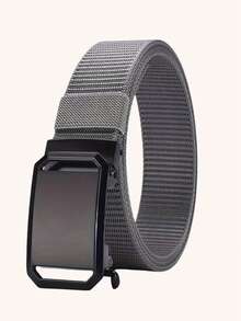 全新自动扣腰带，帆布战术工作服休闲户外军训裤腰带，男士 - 彩色 - 查看 10