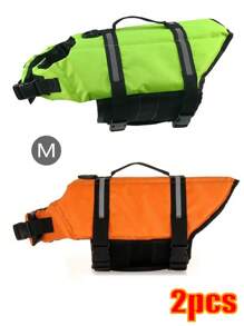 Reflecterend hondenreddingsvest, verstelbaar, zomers, zwemvest voor grote honden, surfen, zeilboot, verbeterd drijfvermogen, reflecterend hondenreddingsvest voor veilig spelen in het water en op zee