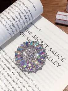 1pc Bling Rhinestone Retractable Phone Stand, Telescopic Phone Holder, Desktop Mobile Phone Bracket Compatible With IPhone, Android Phone, Gift For Birthday, Family, Friends Push-Pull Phone Grip, Phone Accessories - Multicolor - View 4