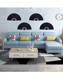 Large Elegant Black Folding Hand Fan With Sound - Nylon Fabric, Nostalgic Design For Kung Fu, Tai Chi, Dance And Sports Performances - The Perfect Gift For Men And Women Summer Cooling,Beach,Travel - 白色 - 查看 10