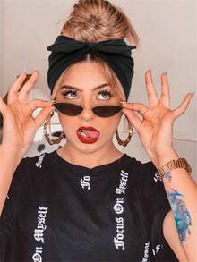 Women Bandana 4pcs Wide Rabbit Ear Headband For Women, Cute Sweet Solid Color Hair Accessories, Elastic Knotted Bow Headband Hair Bands, Hairband Fall Winter For Vacation Outfits Woman Women Scarf - Multicolor - View 2