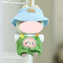 1pc Outfit Only (No Doll), Suitable For 17cm 1st/2nd/3rd Generation Doll, Includes Overalls, Hat, Top, Accessories, Party Costume Clothing - Multicolor - View 9