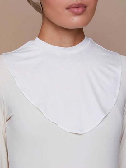 1 Stück modaler, hochelastischer falscher Kragen Schal, falscher Kragen Hemd Abdeckung, Schal, einfarbige Basis, vielseitige Unterwäsche, kann als Sonnenschutz und Nackenschutz für Kleider für Weihnachtsdekoration verwendet werden