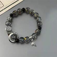 New Chinese-Style Ice Crack Beaded Bracelet Men's  Men's High-Value Niche High-End Running Ring Bracelet Men