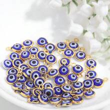 40-80-100 件波西米亚风格邪眼吊坠锌合金吊坠适用于 DIY 手链、耳环、珠宝制作用品 - 彩色 - 查看 2