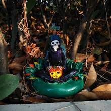 Colorful Halloween Cross Ghost Figurine - Spooky Decor For A Boo-Tiful Home - One Size Fits All - Colorful - View 3