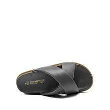 Women's Crisscross Open Toe Slide Sandals Flat Comfort Slip On Sandals - 灰色 - 查看 2