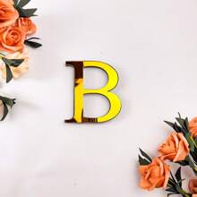 1 Piece 3D Acrylic Mirror Letter Art Wall Sticker - Light And Shadow Intertwined Space Aesthetic Symbol, Gold/Silver/Black/Rose Gold Oversized Letters Self-Adhesive Home Decorative Letter Logo Art Sticker, Artistic 3D Thickened Acrylic Mirror Letters Wall Sticker (3.93/5.9/7.87/11.81 Inches)