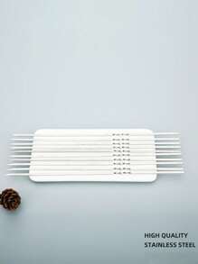 100pcs Barbecue Skewers,30CM In Length Stainless Steel Barbecue Needles, Multi-Purpose Metal Grill Kebab Skewers,Charcoal Barbecue,Barbecue Skewers, Lamb Skewers, Corn Forks, Flat Iron Skewers, Gathering BBQ, Family Parties,Outdoor Cooking,Eid Al-Adha