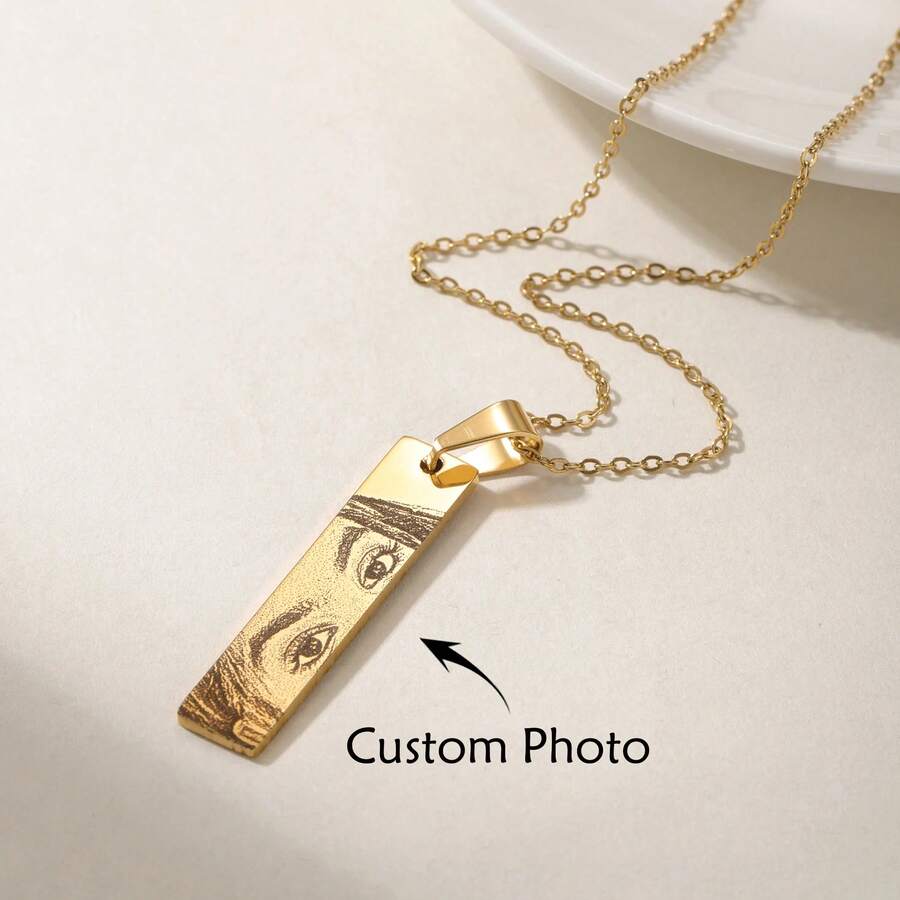 Personalized Human Eye Necklace, Human Eyes Custom Gift, Engraved Portrait Necklace ,Gift For Her For Him, Anniversary Jewelry