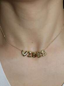 1PC Smooth Bubble~Personalized Customization 26 Smooth Bubble Letter Necklace Ins Haili Same Style Personalized Customization Necklace With The Unique Charm Of Your Own Name