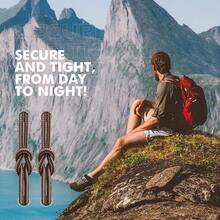 Stepace Round Shoelaces [2 Pairs] Heavy Duty Boot Shoe Laces For Hiking Work Boots - 點黑白 - 查看 6