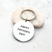 定制爸爸钥匙扣，父亲节礼物，爸爸爷爷礼物，刻有孩子名字的钥匙扣，定制爸爸生日礼物